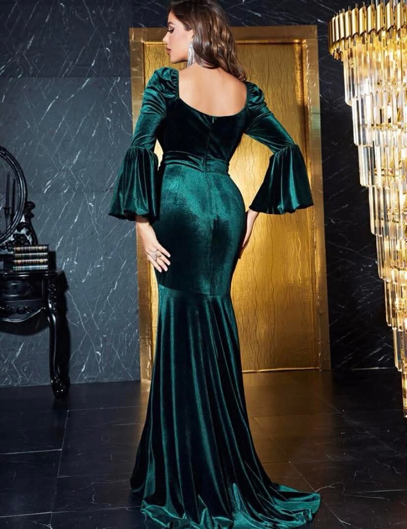 Emerald Royale Velvet Gown