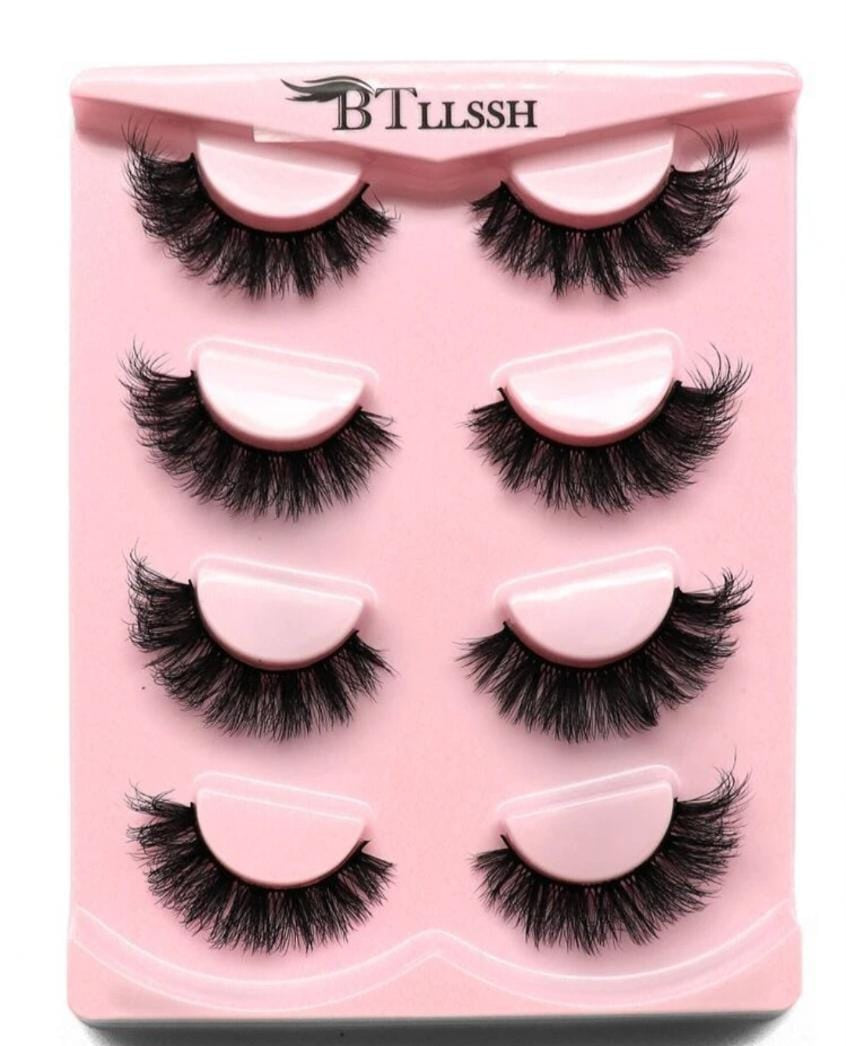 4pairs Full Strip Cat Eye False Eyelashes