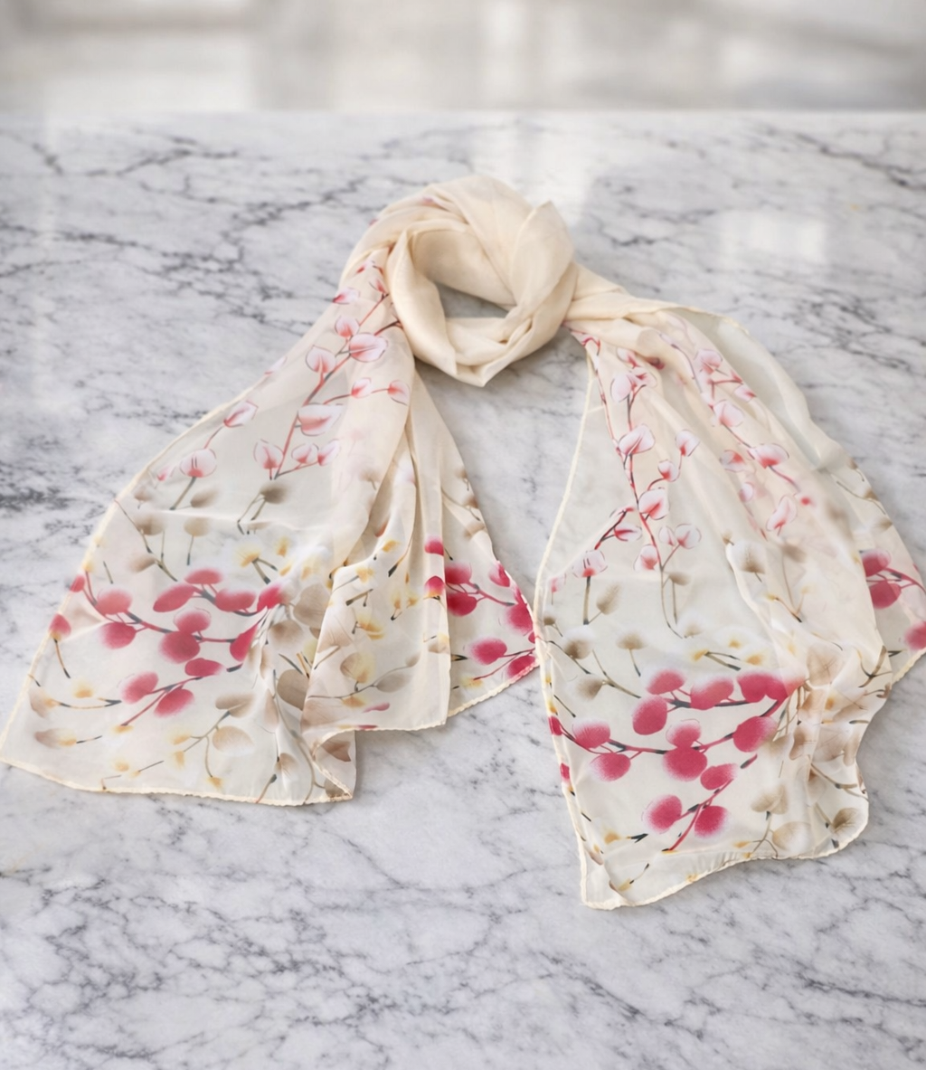 Blossom Breeze Chiffon Scarf