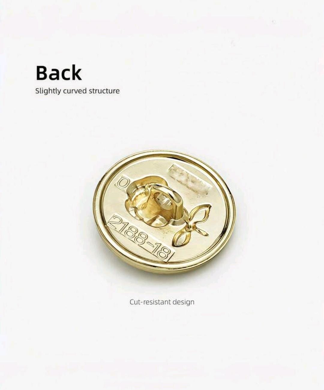 5pcs/12mm Elegant Rose Design Metal Buttons