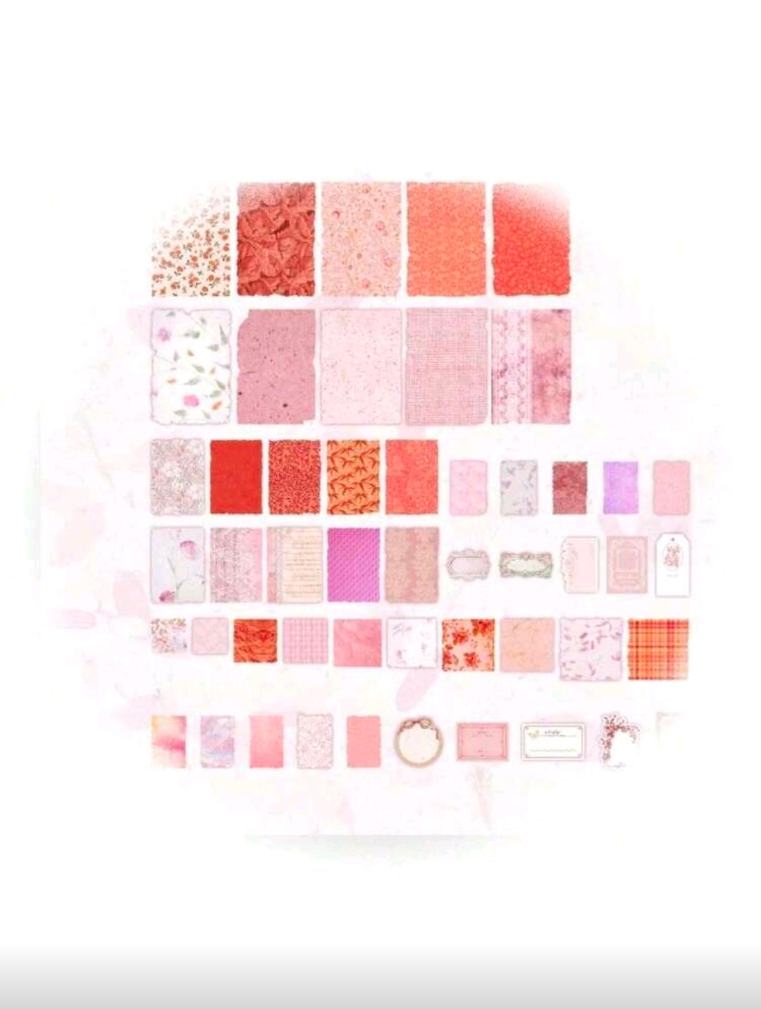 Writable Paper Material With Fresh And Elegant Floral Patterns And Plant Textures