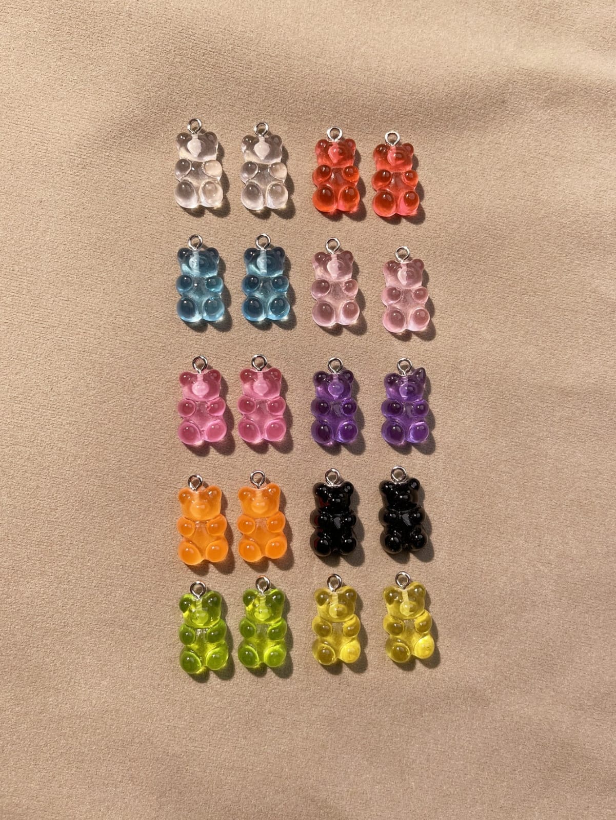 20pcs Plastic Bear Pendant DIY Jewelry Accessory