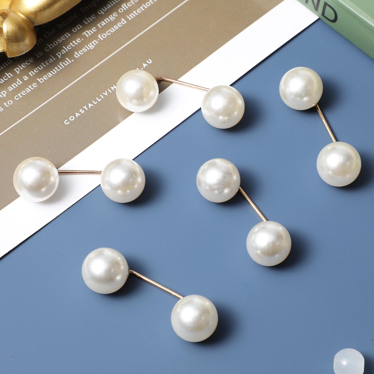 8pcs Faux Pearl Brooch Pins