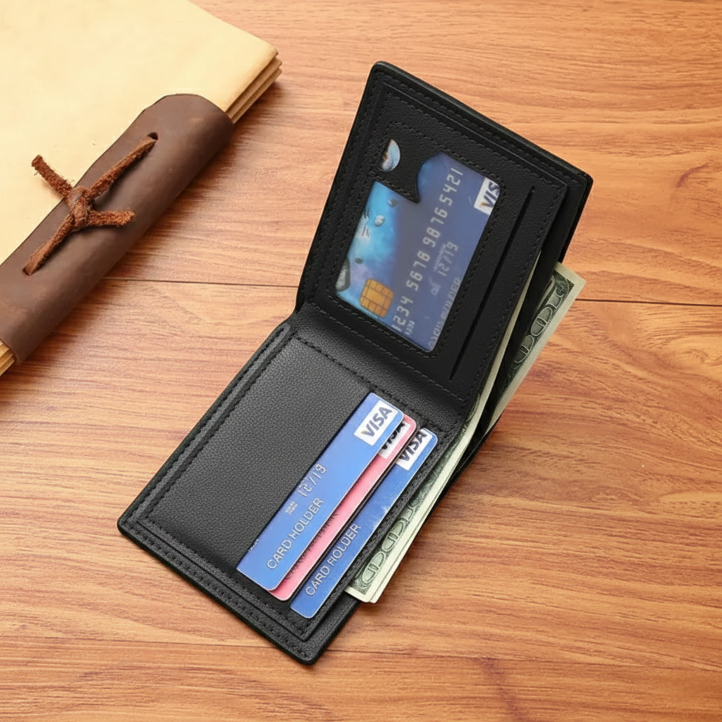 Men Letter Graphic Wallet