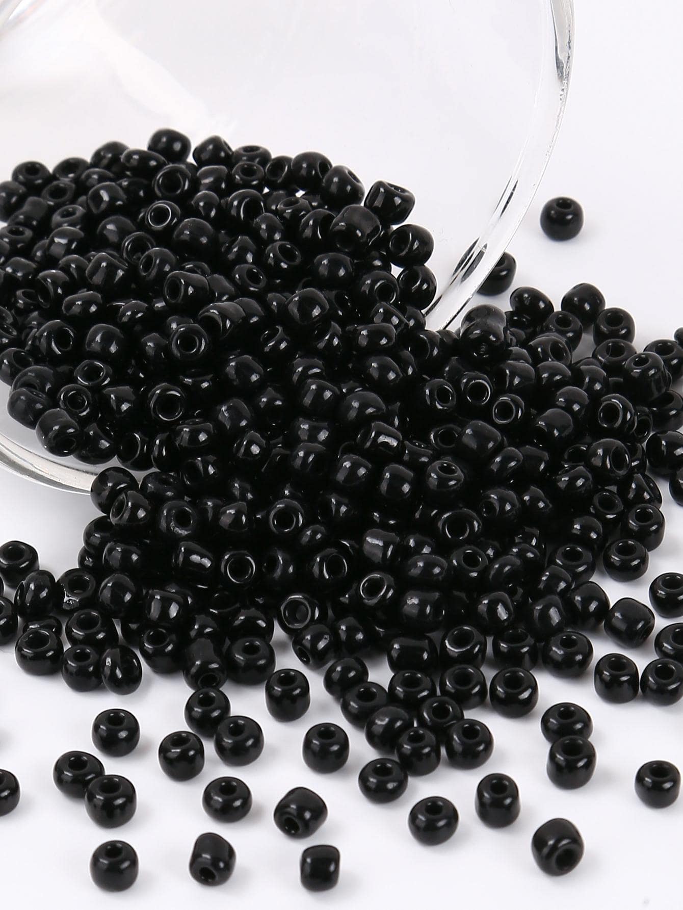 150pcs Midnight Black Seed Beads