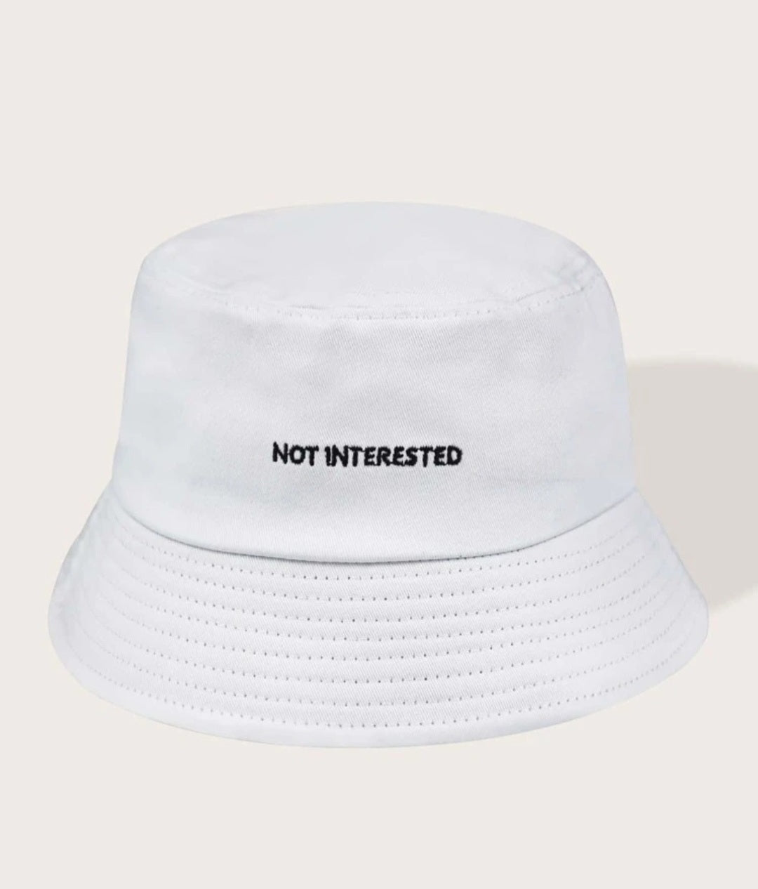 Letter Embroidered Bucket Hat