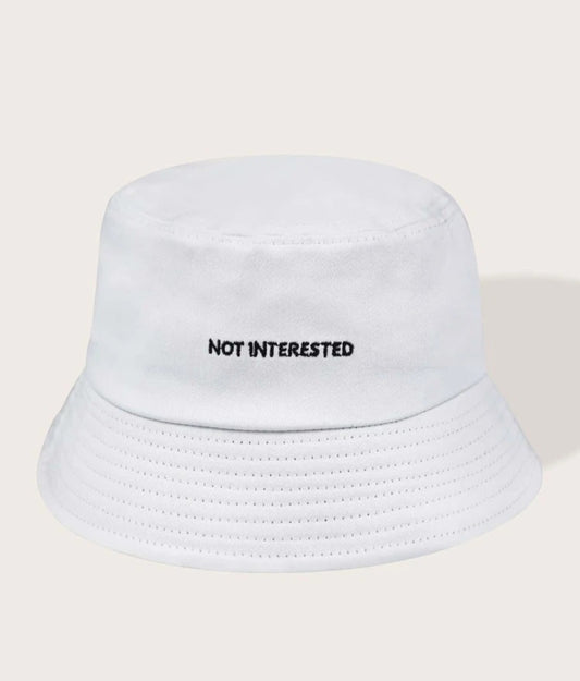 Letter Embroidered Bucket Hat