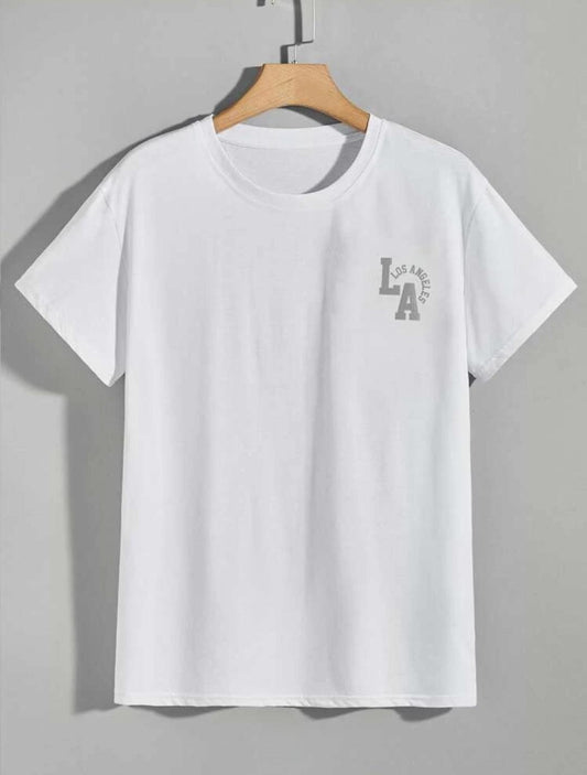 Men Reflective Letter Graphic Tee