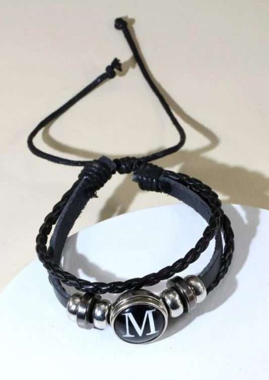 Men Letter Graphic Layered Bracelet