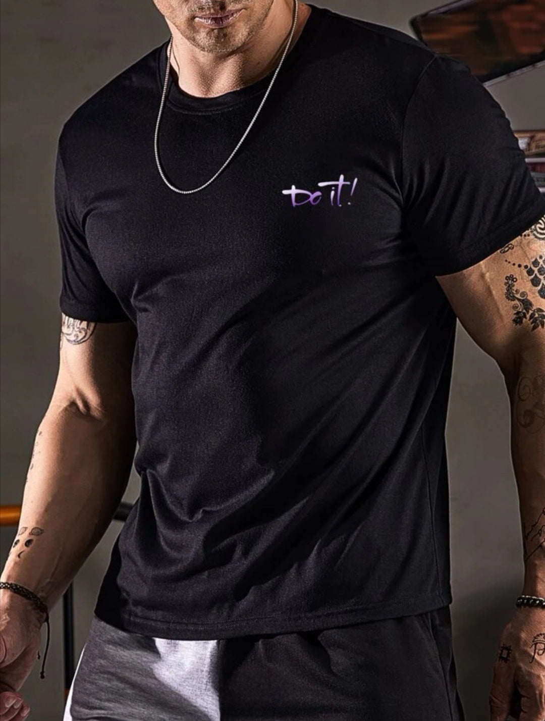 Men Slogan Graphic Tee