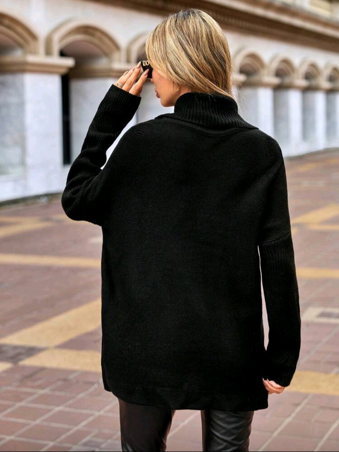 Oversized Black Knit Sweater
