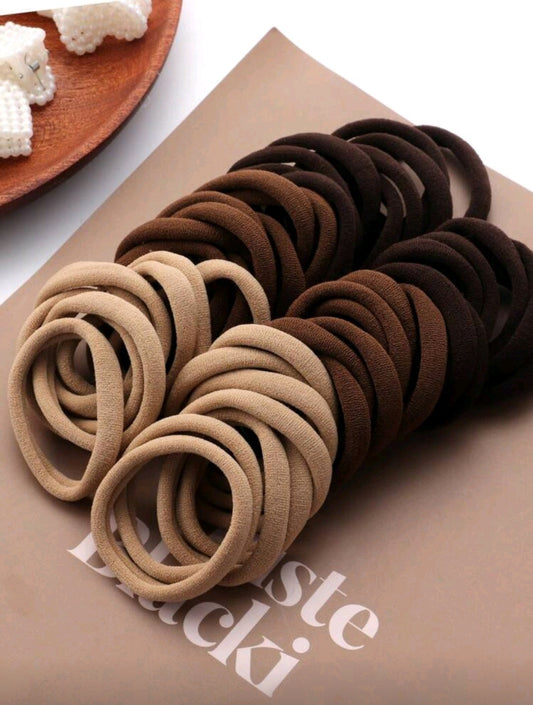 20pcs Basic Women Elastic Hair Ties