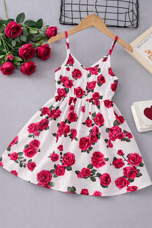 Young Girl Floral Print Cami Dress