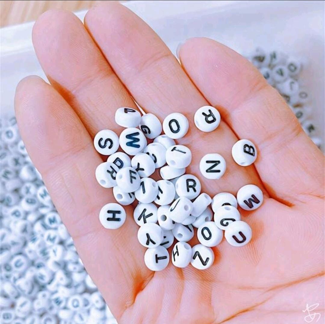 100pcs Letter Beads For Jewelry Making
