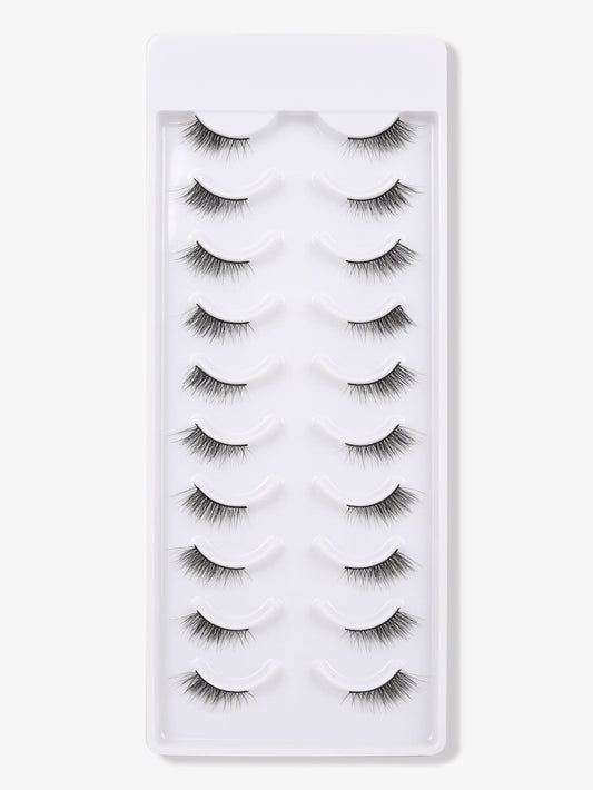 10 Pairs Cat Eye Half-Eye Extension Eyelashes