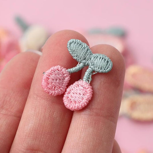 12pcs Embroidered Cherry
