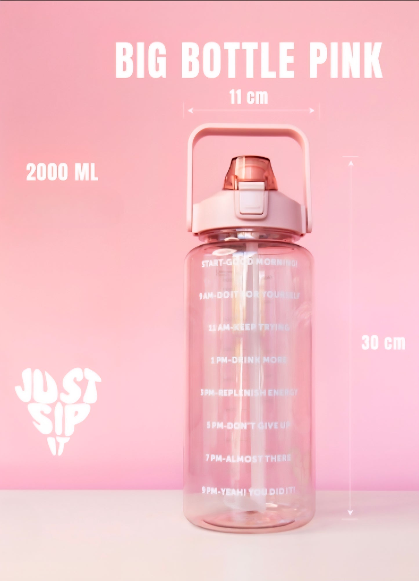 2L Large Capacity PC Water Bottle, Shockproof And Unbreakable