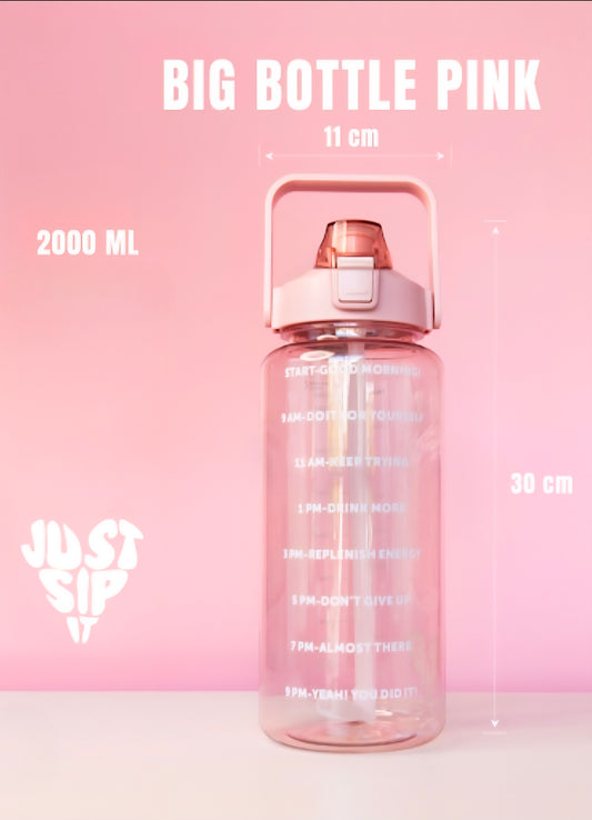 2L Large Capacity PC Water Bottle, Shockproof And Unbreakable