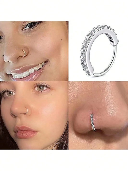 Fashionable Micro Inlaid Super Sparkling Nose Ring