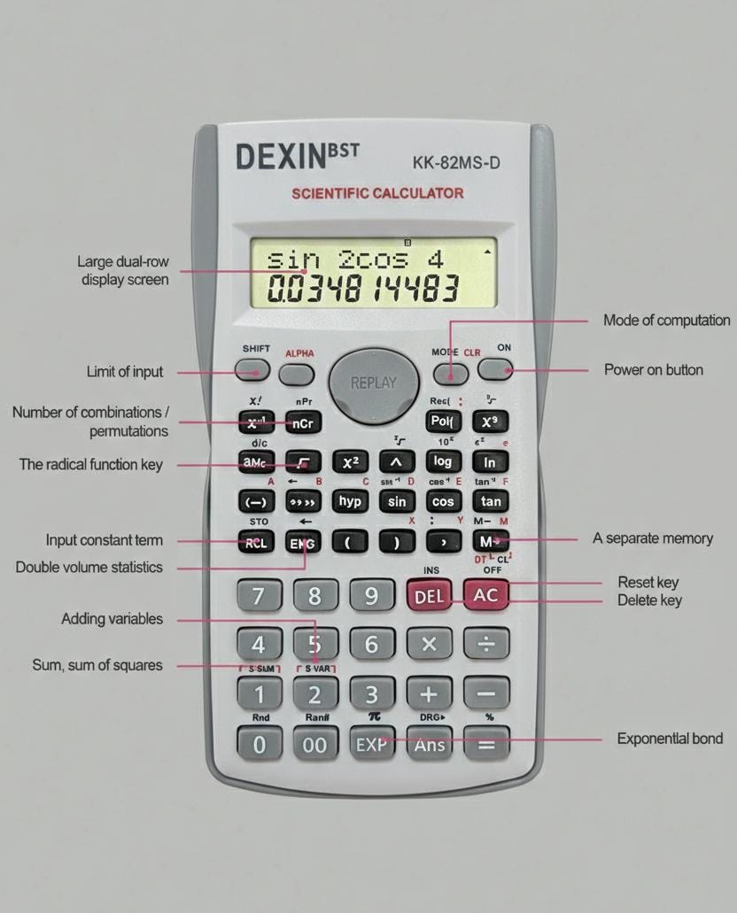 DEXIN BST Scientific Calculator (Model KK-82MS-D)