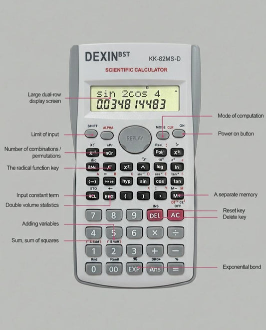 DEXIN BST Scientific Calculator (Model KK-82MS-D)