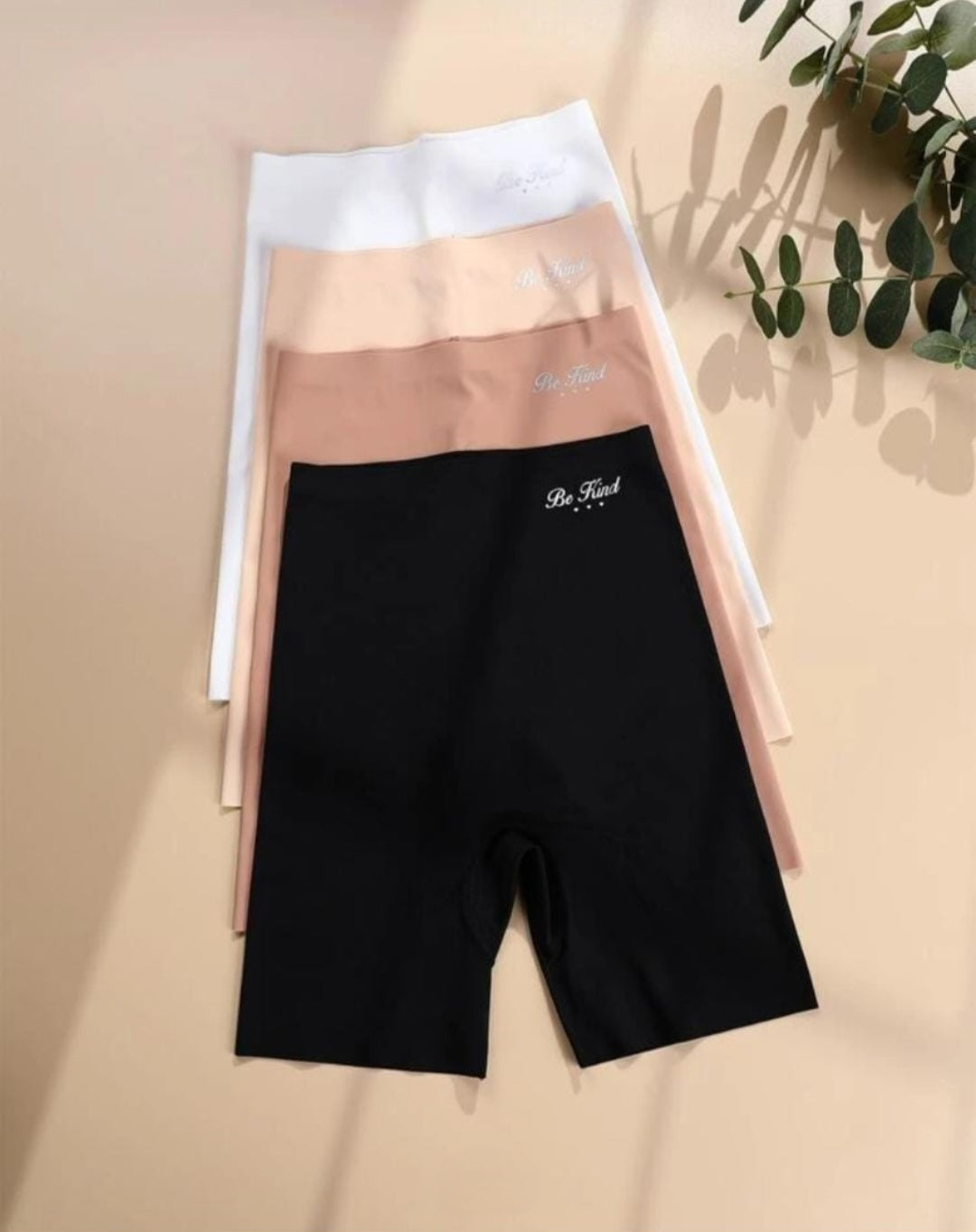 4pcs Casual Minimalist Letter Printed Solid Color Briefs