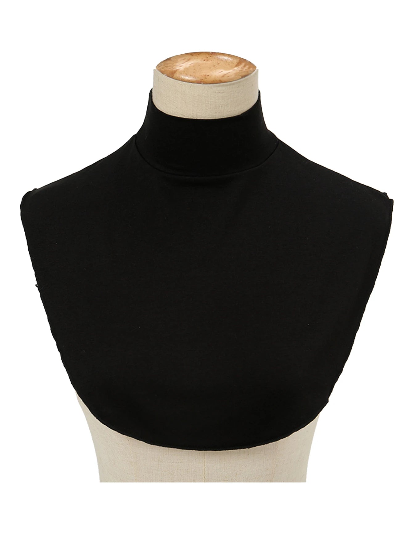 1pc Solid Color Detachable Collar Accessory, Women Faux Collar Scarf Abaya Clothing Accessories