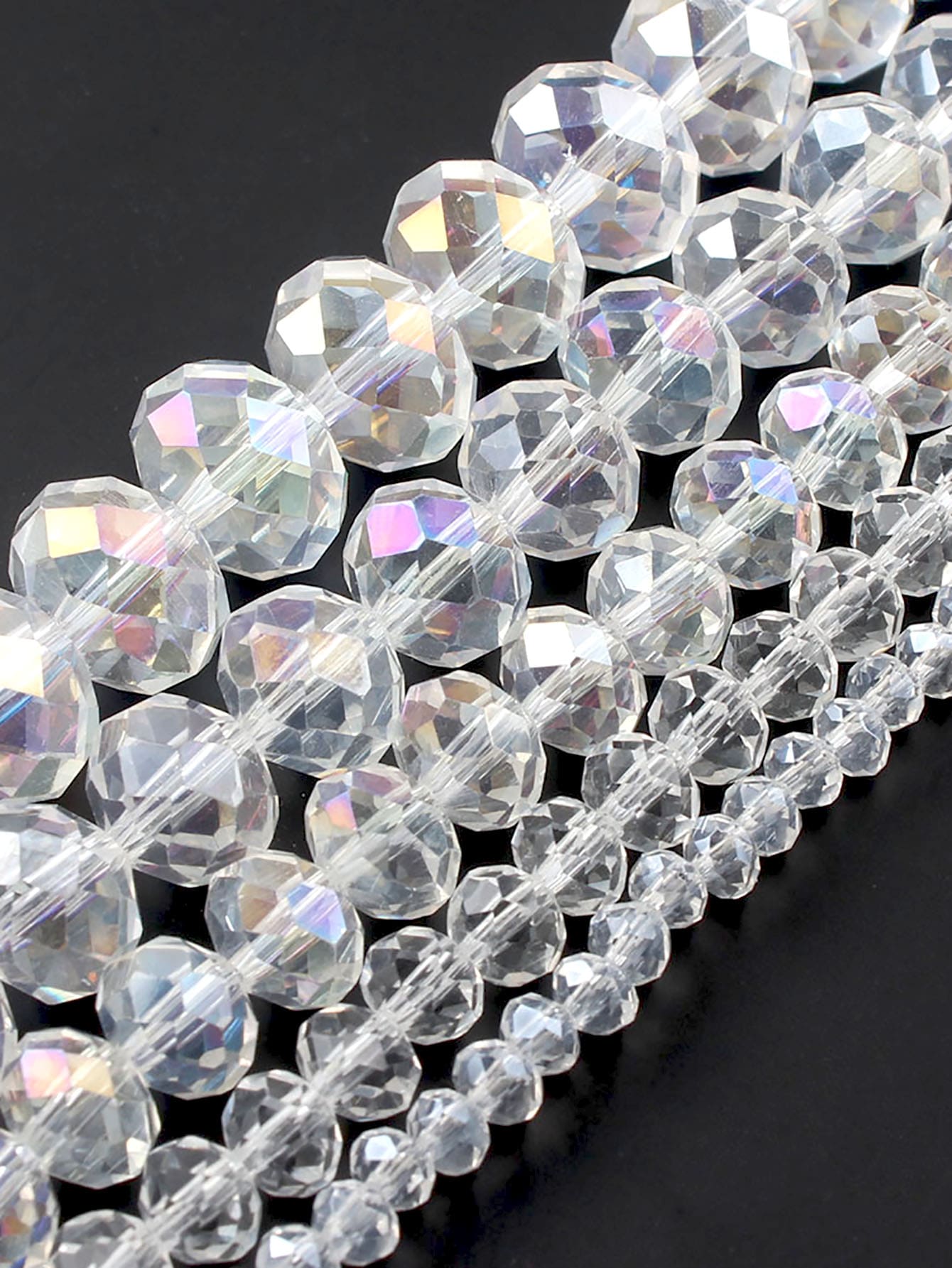 A Strand 4mm Faceted AB Color Glass Austria Crystal Beads