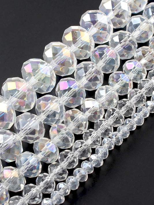 A Strand 4mm Faceted AB Color Glass Austria Crystal Beads