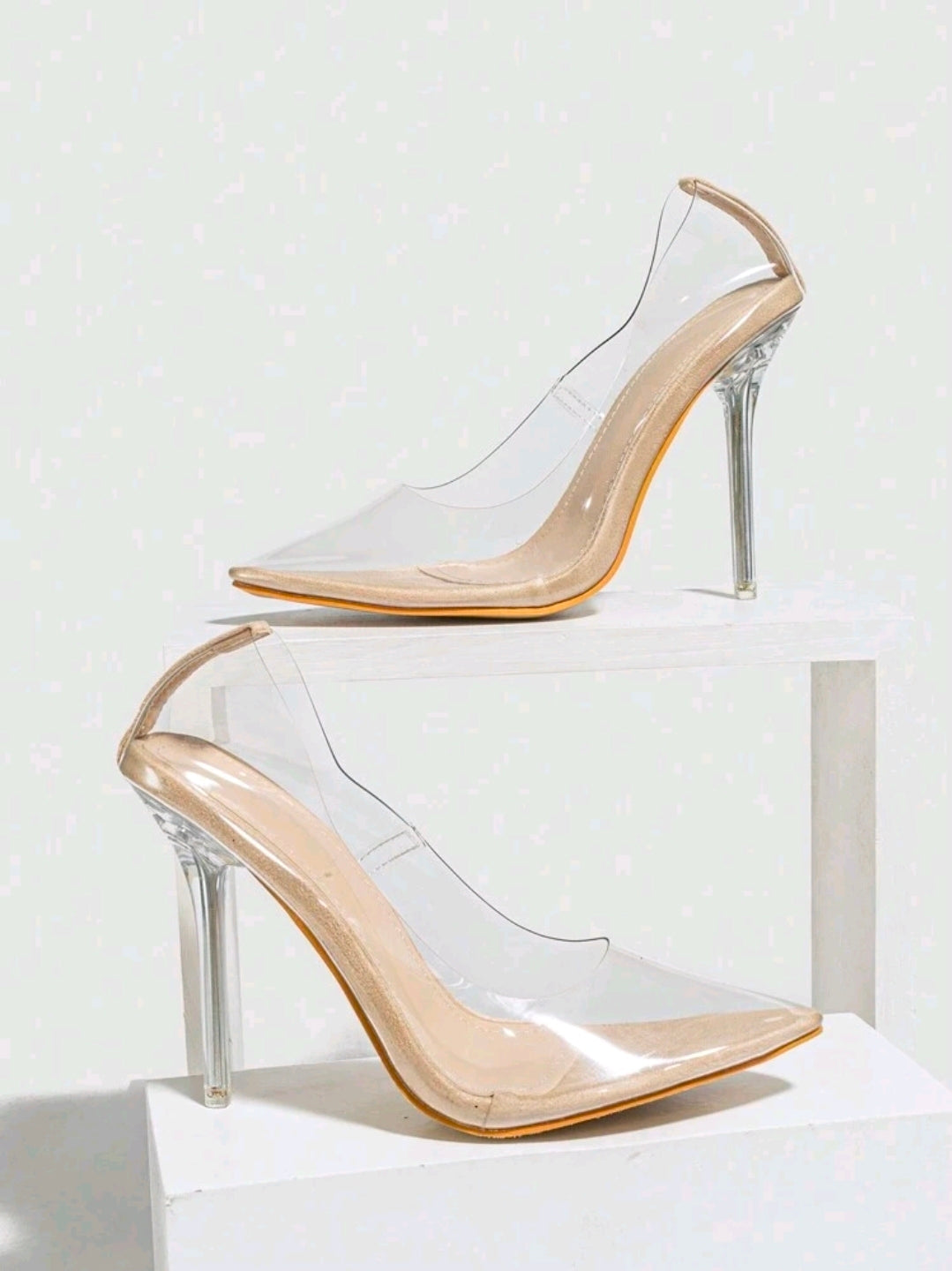 Women's Transparent Toe High-Heeled Shoes