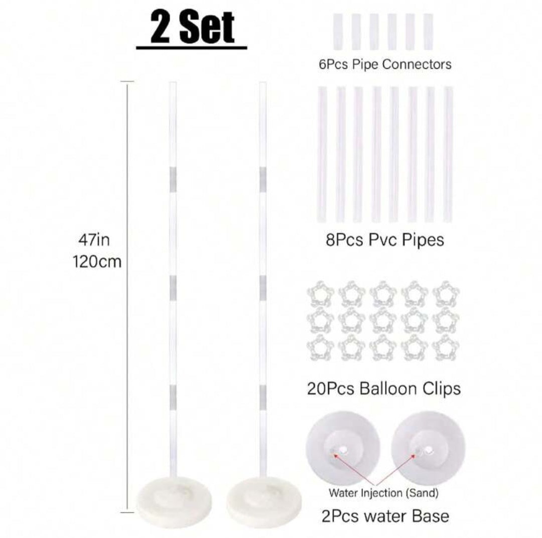 2 Sets Balloon Column Stand Kit