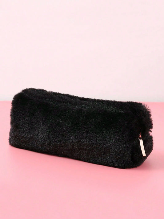Plain Plush Pencil Bag