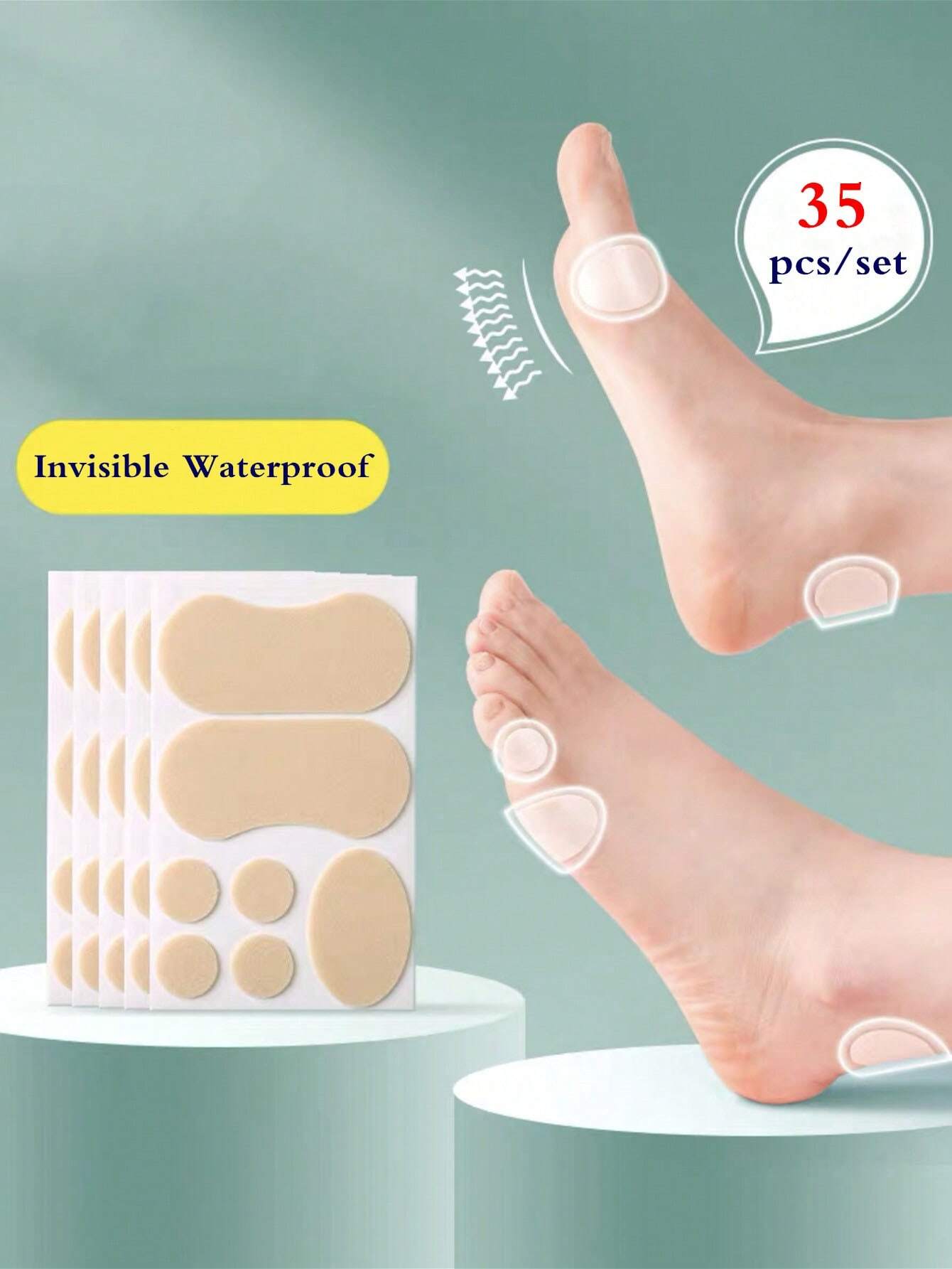 35pcs Foot Care Heel Protector Stickers