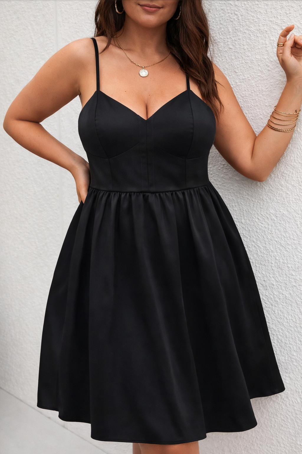 Midnight Grace Fit-and-Flare Dress