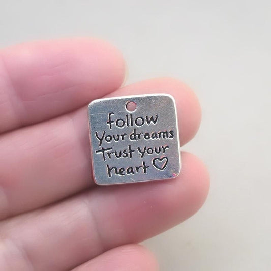 4pcs Follow Your Dreams Charm