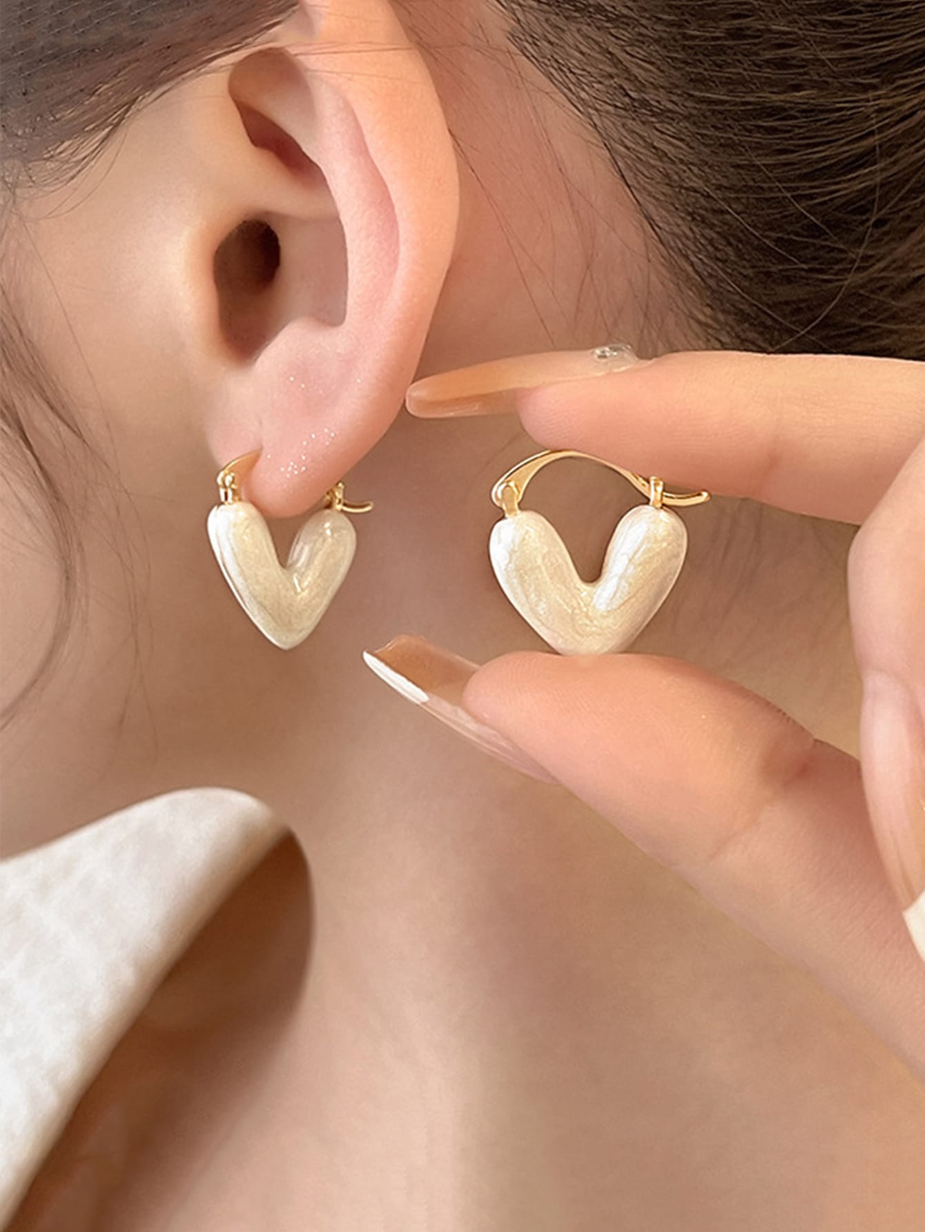 Heart Shaped Stud Earrings