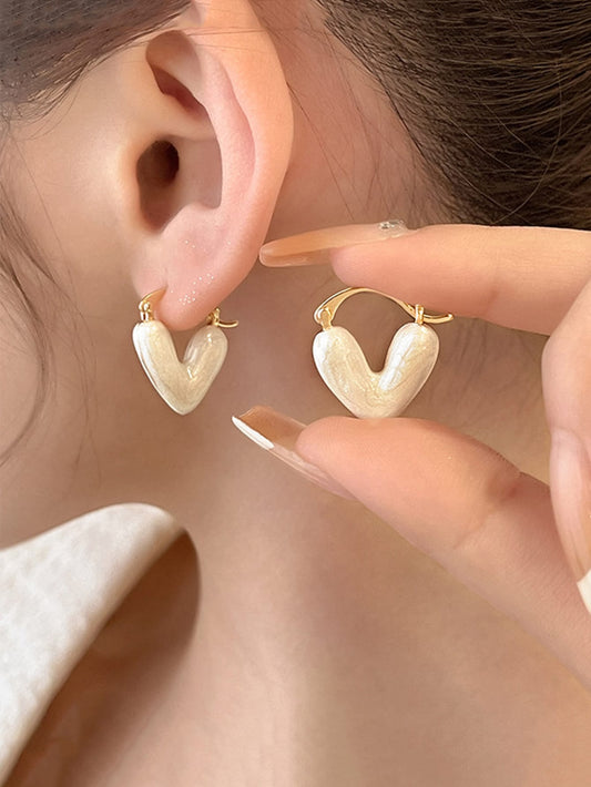 Heart Shaped Stud Earrings