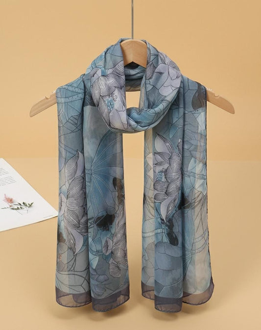 Azure Bloom Scarf