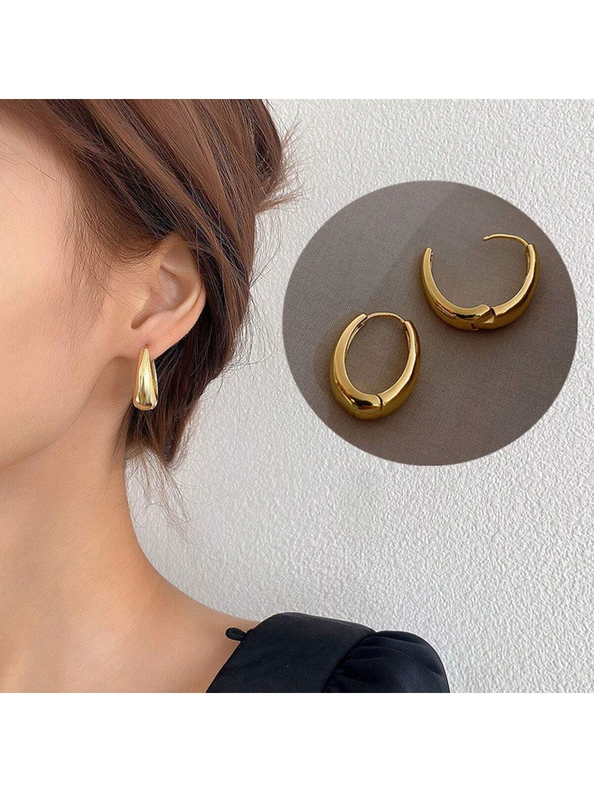 Solid Color Fashionable Versatile Luxury Earrings