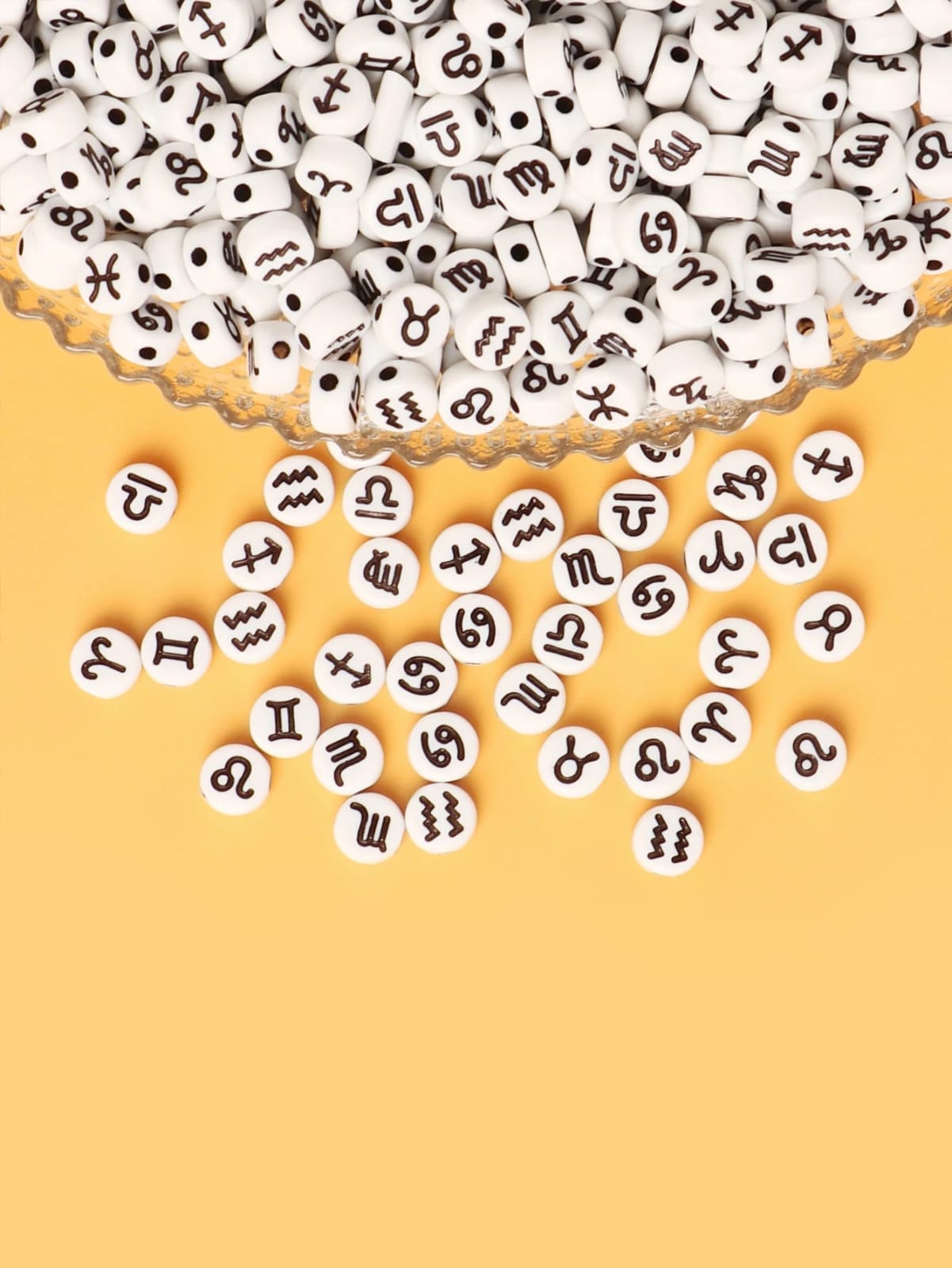 100pcs Constellation Symbol Detail DIY Bead