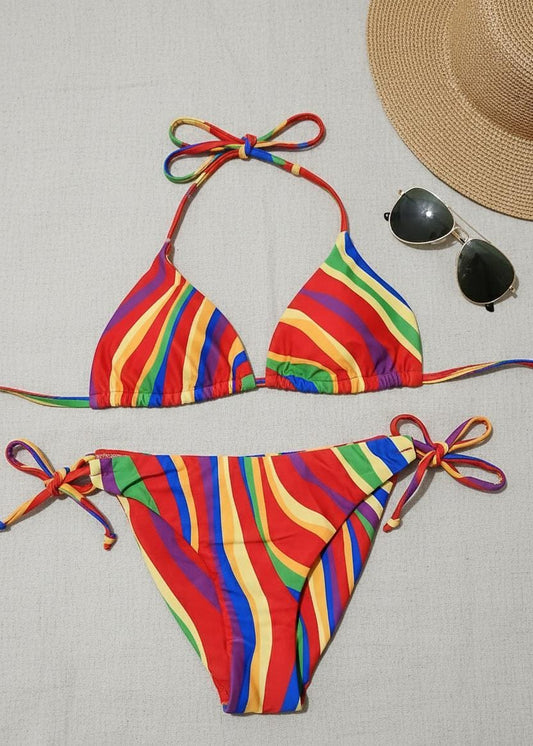Rainbow Wave Bikini Set