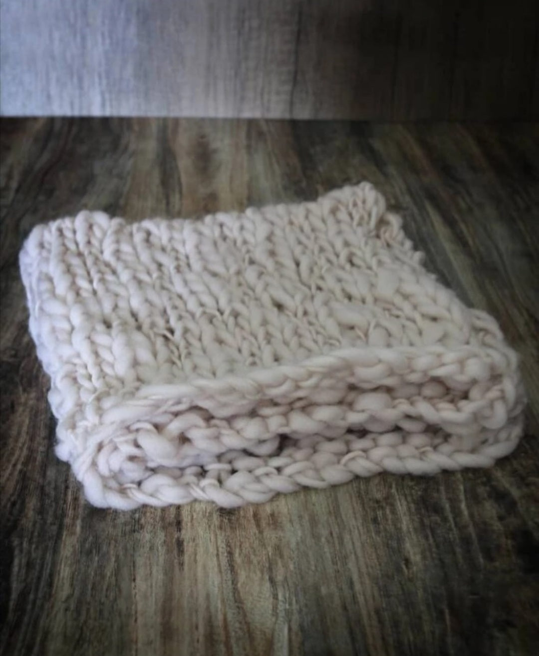 Newborn Photography Solid Chunky Knit Blanket
