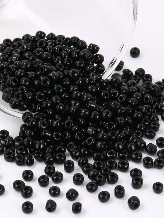 150pcs Midnight Black Seed Beads