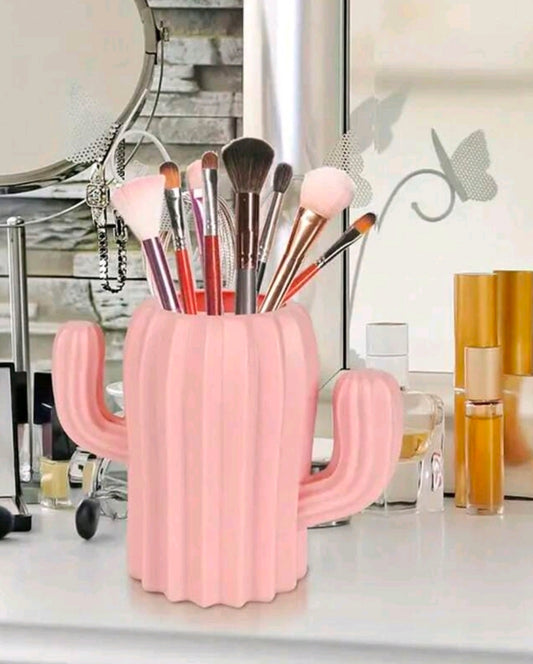 1pc Creative Cactus Shaped Pen Holder, Makeup Holder
